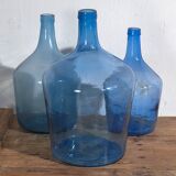 Anciennes damajuanas bleues (vers 1920). Ensemble 3 pièces #3