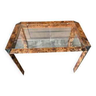 Half-timbered coffee table in elm burl