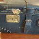 60s black vintage suitcase leather boiled cardboard