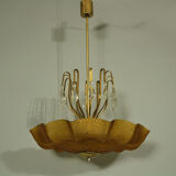 Fountain pendant light from Kamenický Šenov, 1970s