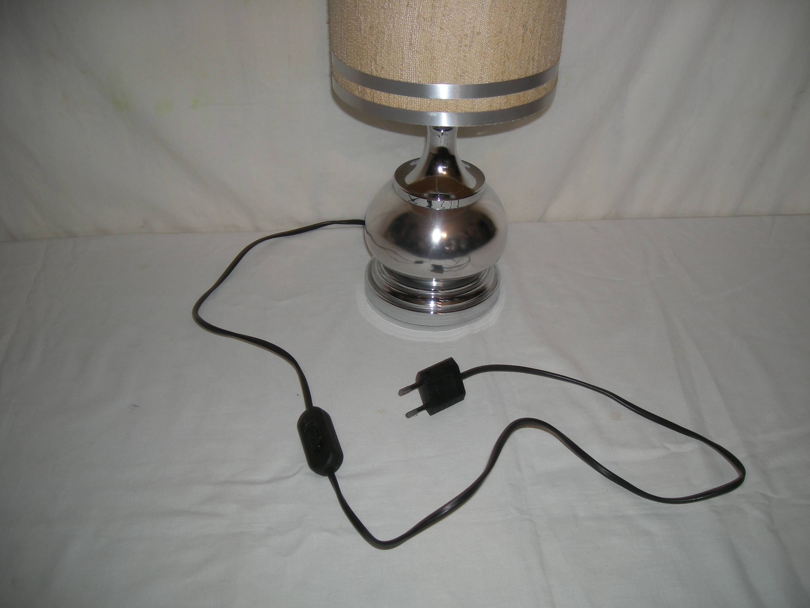 Lampe en aluminium des années 70