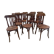 Suite  de 12 chaises de bistrot Baumann 1920