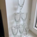 Set of 6 wine glasses / absinthe xxth