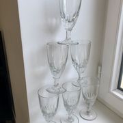 Lot de 6 verres à vin / absinthe xxème