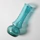 Turquoise Stylish Glass Flower Vase / Bibi / Italy / 1980s