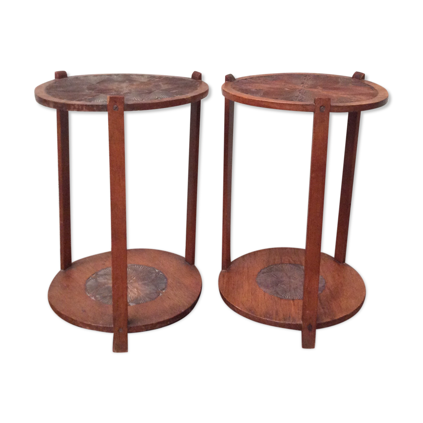 Pair of wooden side tables 1960