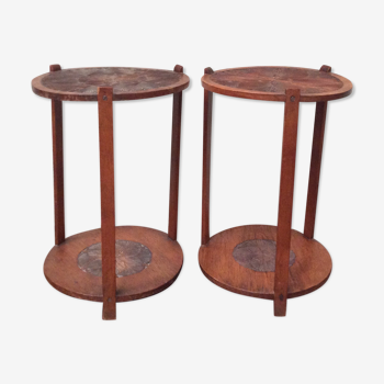 Pair of wooden side tables 1960