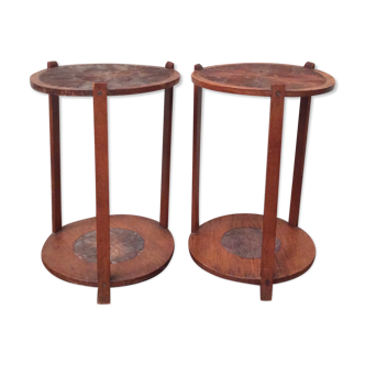 Pair of wooden side tables 1960