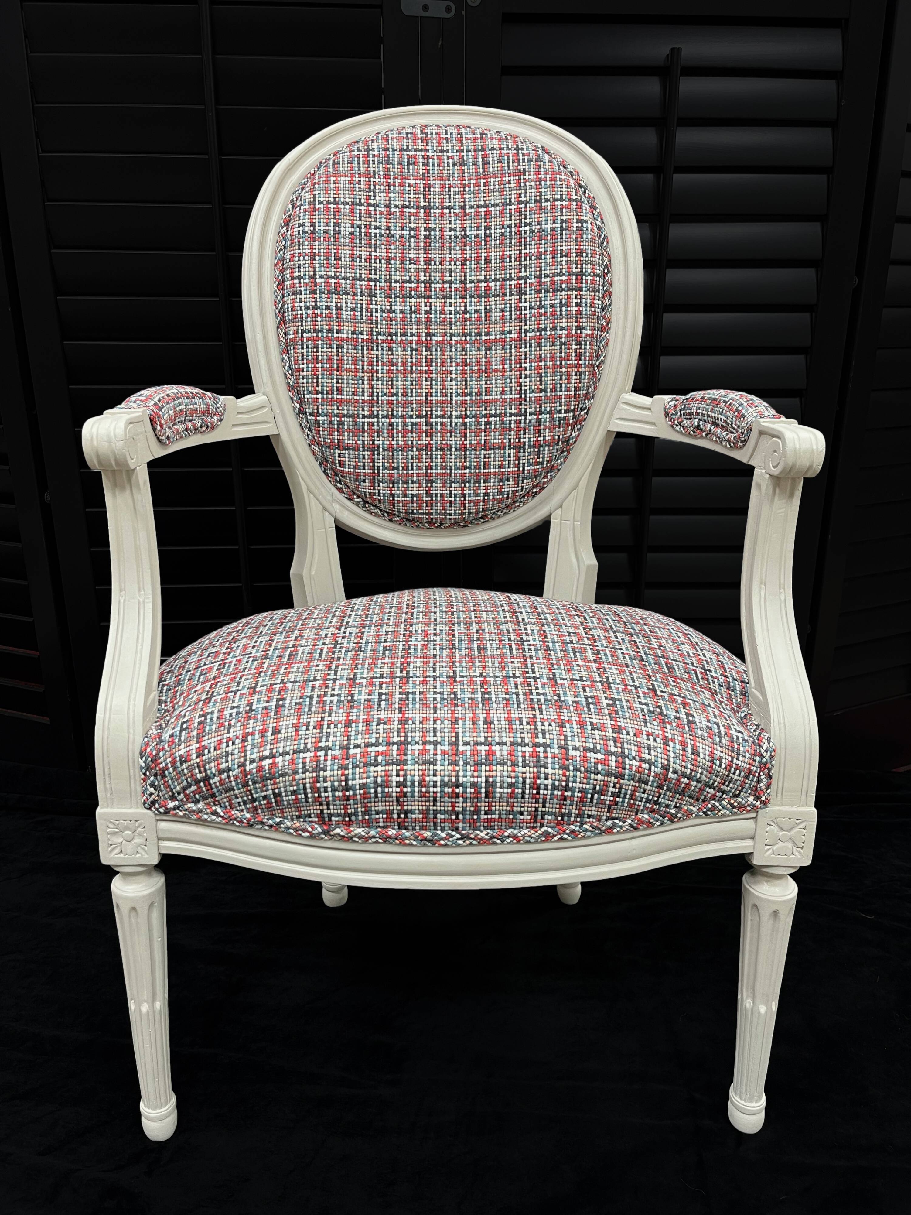 Pair of LOUIS XVI style armchairs completely restored