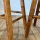Pair of high stools / bar varnished wood 60-70s