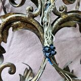 Applique murale metal doré