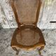 Antique chair louis xv style cherry wood + vintage caned seat