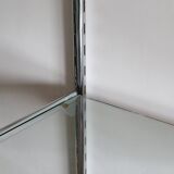 Chrome and glass wall shelf, circa 1960