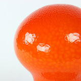 Lampe de table mid century en verre opalin orange par Stefan Tabery, Opp Jihlava, 1960s