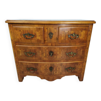 Marquetry style chest of drawers