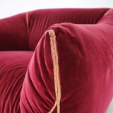 1970s pair of italian armchairs in velvet