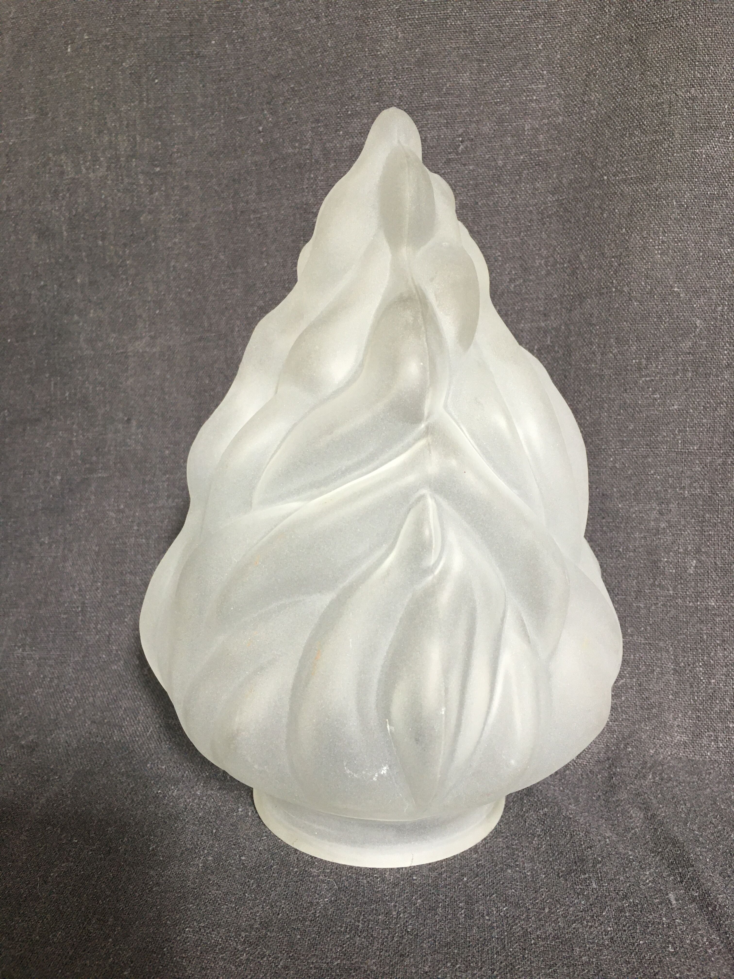 Frosted glass flame lampshade