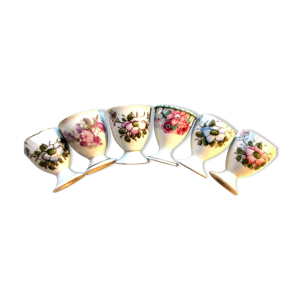 lot de 6 coquetiers fleuris