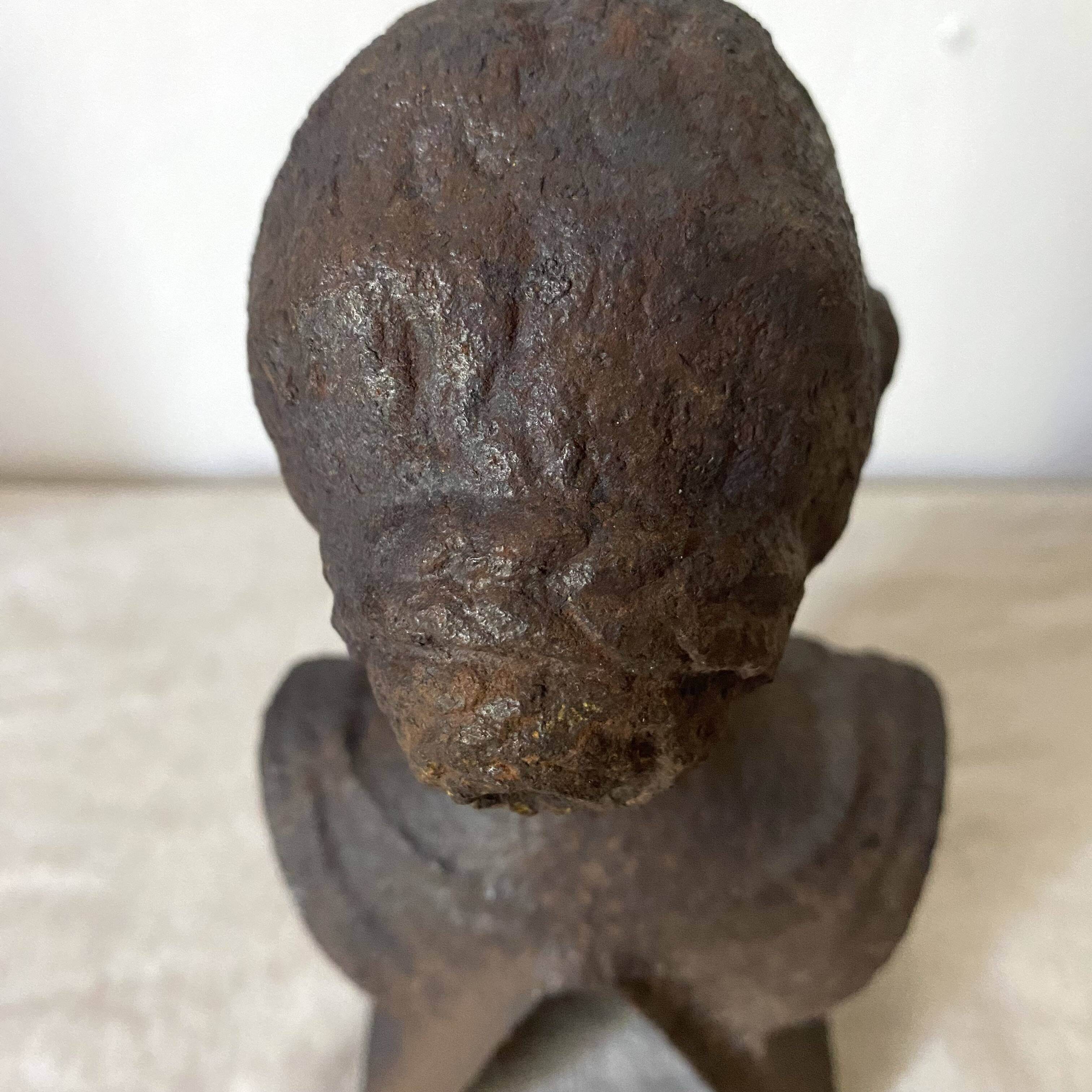 Cast iron bust door stop or bookend