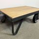 Table basse industrielle noire, années 1960