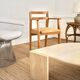 Mid-century armchair in blonde beech
