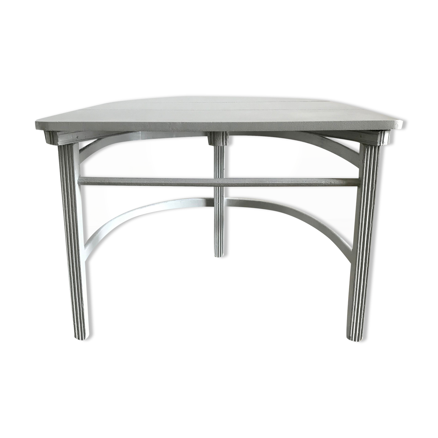 Tripod half moon table