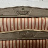 Lit de style Directoire en hêtre patiné XX siècle
