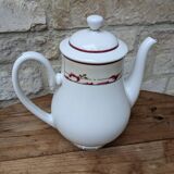 Cafetière en porcelaine Limoges Guy Degrenne échantillon avec dorure