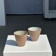 Set of 2 cups / mug Indonesian ceramic (matte brown)