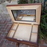 Table d'appoint travailleuse coiffeuse en noyer