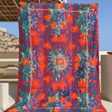 Indian Kantha Suzani embroidered in multicolour – cotton