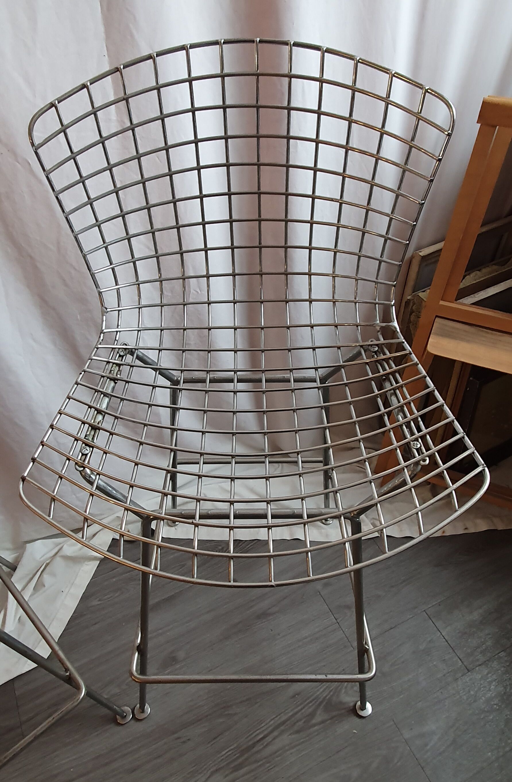 High stool by Harry Bertoia for knoll