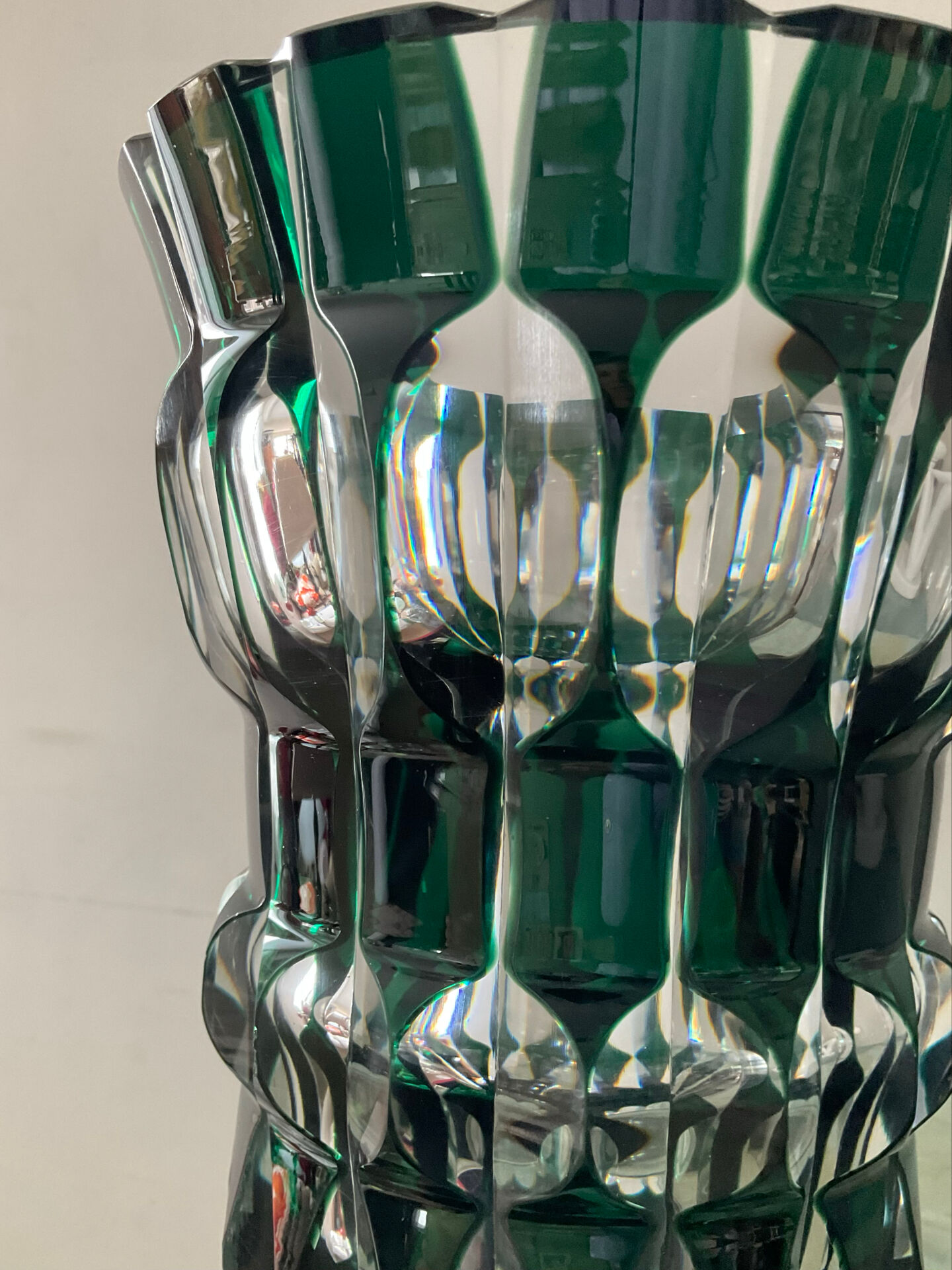 Crystal vase from Val St Lambert from the 1950s.