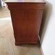 3-drawer chest of drawers with sliding shelf - Louis Philippe style - cherry color