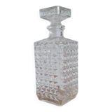 Chiseled glass whiskey decanter