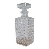 Chiseled glass whiskey decanter