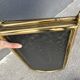 Antique 1920s Brass Fireplace Screen, Vintage French 4-Panel Spark Guard