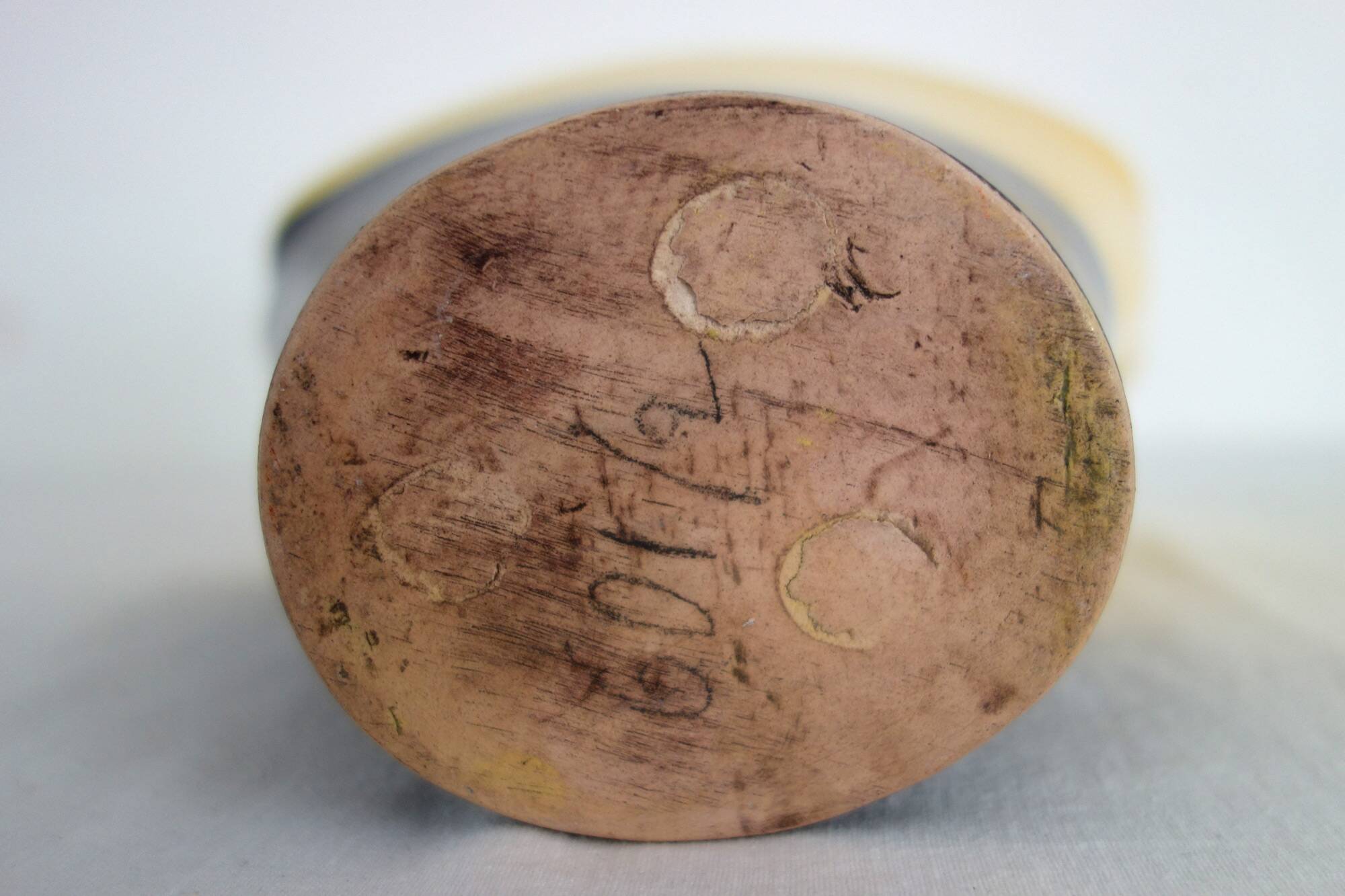 Two-tone Elchinger ceramic vase from the 1960s