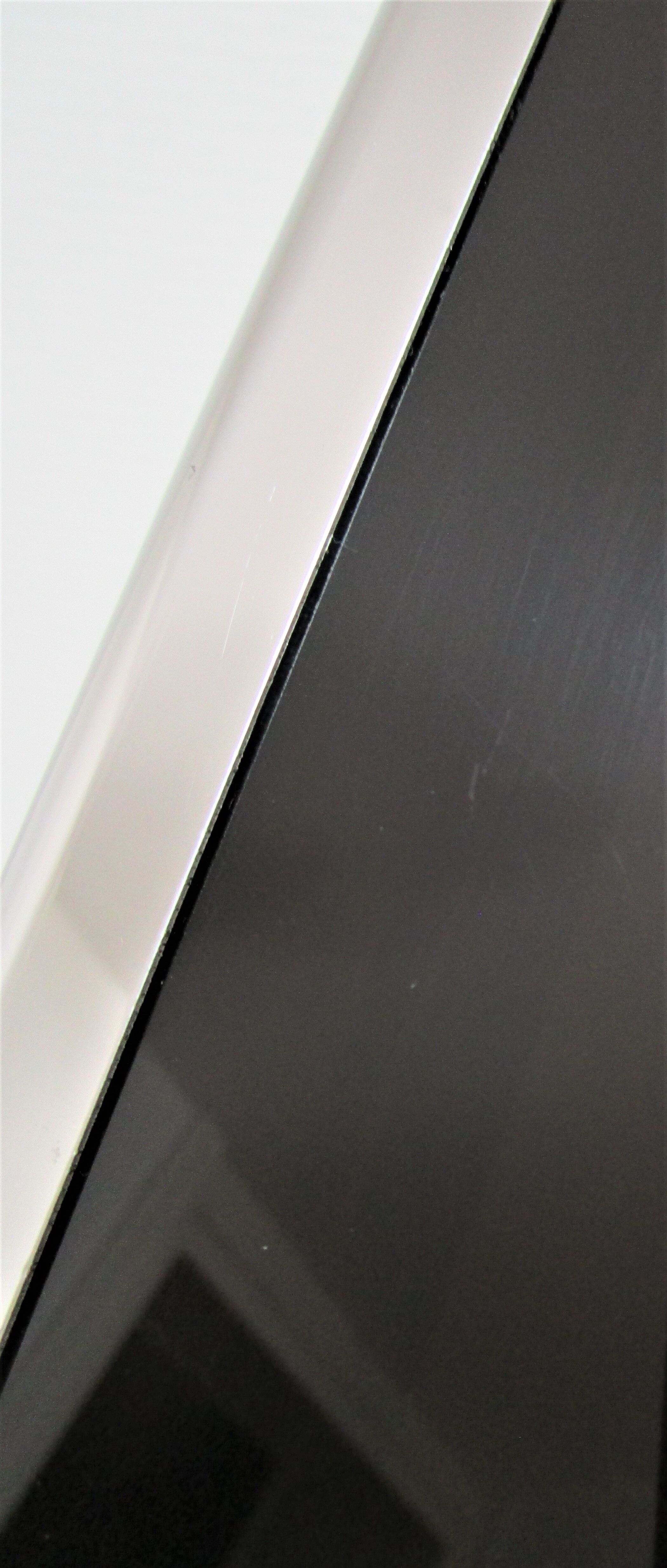 Stainless steel lamp foot and plexiglass black design 70s / 80s