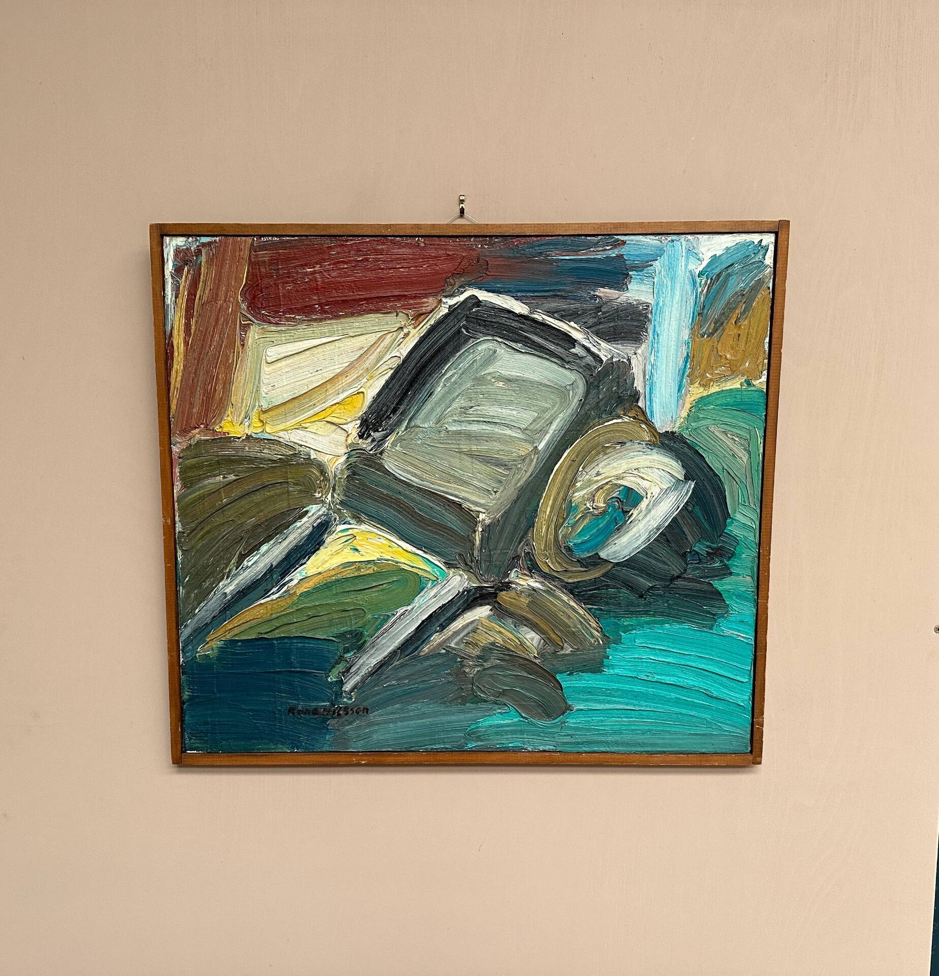 Swedish Oil on Panel – “Måndagskänsla” by Rune Nilsson – Signed