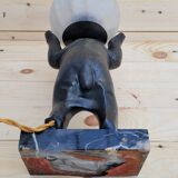 Art deco Bear lamp signed by the artist Irénée Rochard, circa 1930.