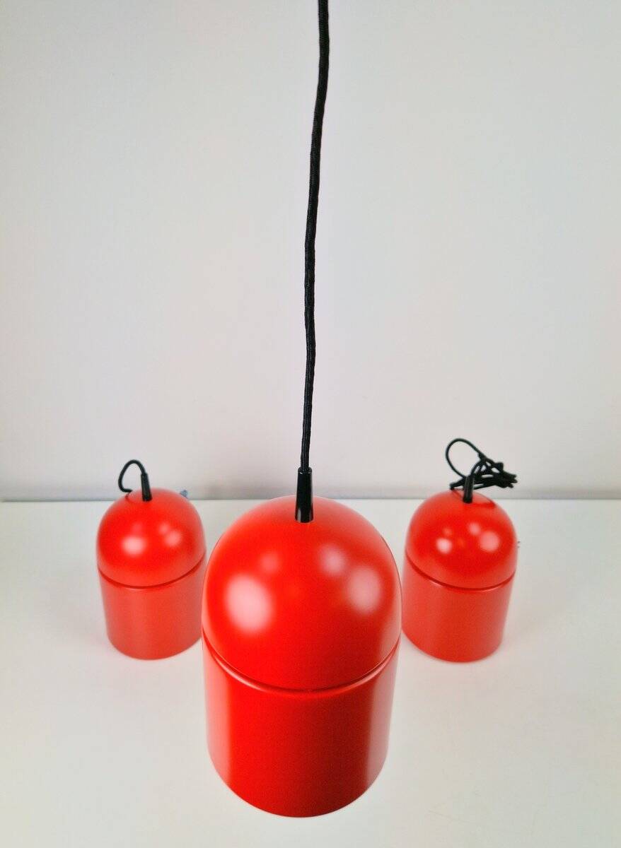 Vintage Uni Pendant Lamps by Vagn Dyring for Nordisk Solar, 1970s, Set of 3