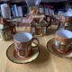 English Cottage tea set. 2 cups, milk jug, sugar bowl, teapot.