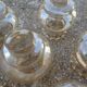 Lot de 6 globes en verre ambré