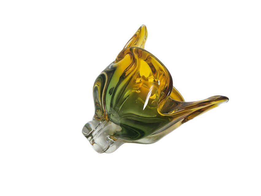 Vase by J. Hospodka for Chribska Glassworks, Former Czechoslovakia, 1960s