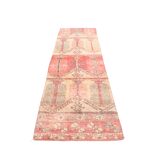 Pale Red & Peach Vintage Runner Rug, 80x301Cm