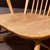 Rocking chair mid-century in light elm by Lucian Ercolani for Ercol