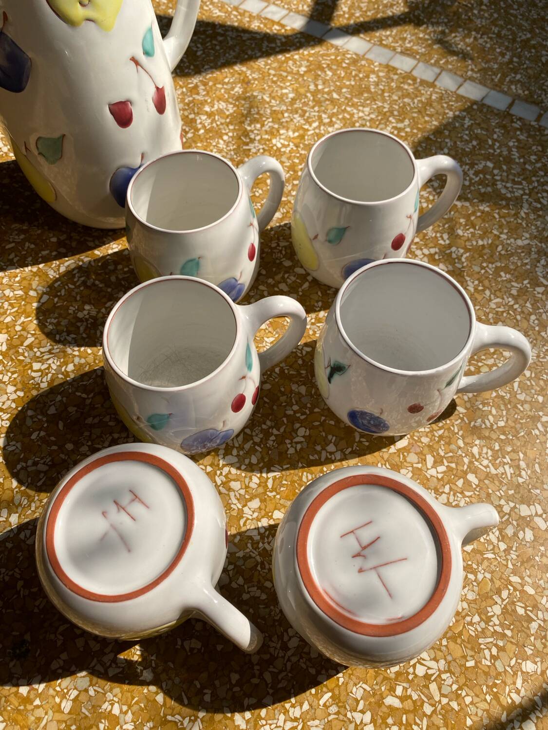 Service à jus en céramique signé Hans Wagner (HWL) 1960/70