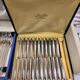 Silver plated cutlery set, Fionnet François, mid-20th century, 149 pieces with boxes