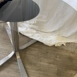 Table basse en verre fumé 70s